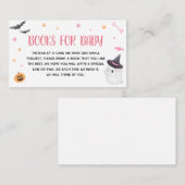 Pink A Little Boo Ghost Baby shower Boeken voor Ba Informatiekaartje (Voorkant / Achterkant)