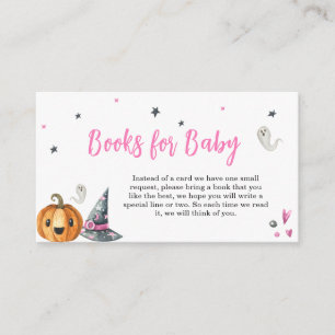 Pink A Little Boo Halloween Boeken voor Baby Informatiekaartje