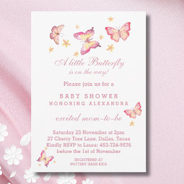 Pink A Little Butterfly is onderweg naar Baby show Kaart