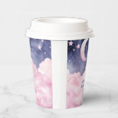 Pink A Little Piece of Heaven Sent Baby shower Papieren Bekers (Rechts)
