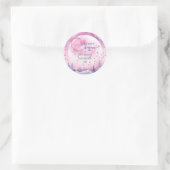 Pink A Little Piece of Heaven Sent Baby shower Ronde Sticker (Tas)