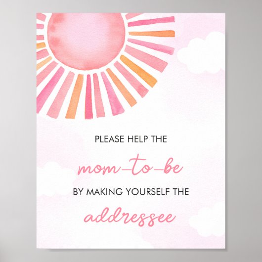 Pink A Little Ray of Sunshine Envelope Station Poster (Voorkant)