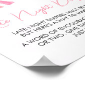 Pink A Little Ray of Sunshine Late Night Luiers Poster (Hoek)