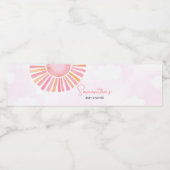 Pink A Little Ray of Sunshine Waterfles Etiket (Enkel label)