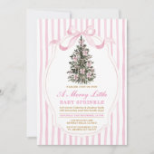 Pink A Merry Little Baby Sprinkle Christmas Tree Kaart (Voorkant)