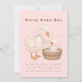 Pink A Silly Goose Dirty Soda Bar Sign Kaart (Voorkant)