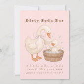 Pink A Silly Goose Dirty Soda Bar Sign Kaart (Achterkant)