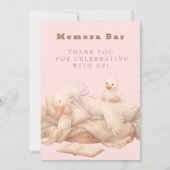 Pink A Silly Goose "Momosa" Mimosa Table Sign Kaart (Voorkant)