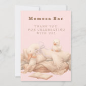 Pink A Silly Goose "Momosa" Mimosa Table Sign Kaart (Achterkant)
