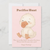 Pink A Silly Goose Pacifier Hunt Baby Shower   Kaart (Voorkant)