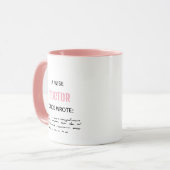 Pink A Wise Doctor heeft ooit een grappige roman g Mok (Voorkant links)