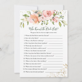 Pink Abriot Roos Foliage die de beste bride kent Kaart