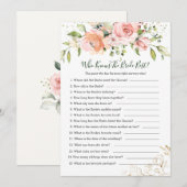 Pink Abriot Roos Foliage die de beste bride kent Kaart (Voorkant / Achterkant)