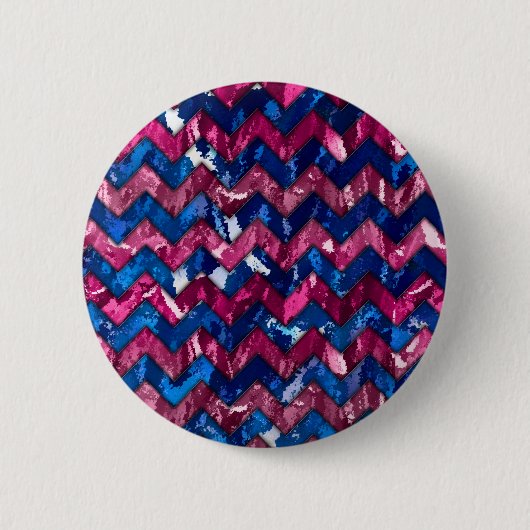 Pink Abstract Art Chevron Design Ronde Button 5,7 Cm (Voorkant)