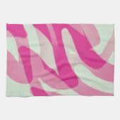 Pink Abstract Artsy Kitchen Towel Theedoek (Horizontaal)