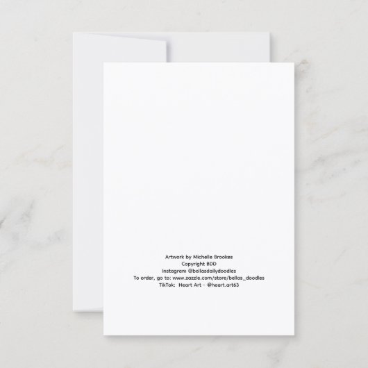 Pink Abstract Flowers Bedankkaart (Achterkant)