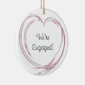 Pink Abstract Heart Keramisch Ornament (Rechts)