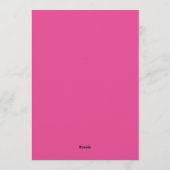 Pink Abstract Pattern Birthday Invitation Kaart (Achterkant)