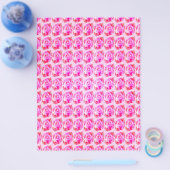 Pink Abstract Roses Bulk Scrapbook Paper Pages Flyer (Enkel)