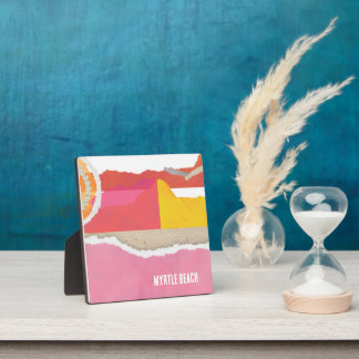 pink abstract scenery desk plaque/Personalize Fotoplaat