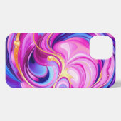 Pink Abstract Swirl iPhone Hoesje (Achterkant horizontaal)