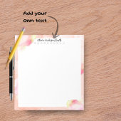 Pink Abstract Watercolor Custom Notepad Notitieblok