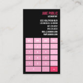 Pink Accountant Calculator Visitekaartje (Voorkant)