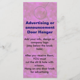 PINK Adverteren DEUR HANGER-labels