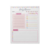 Pink Aesthetic Daily Planner Notepad Notitieblok (Linkerzijde)