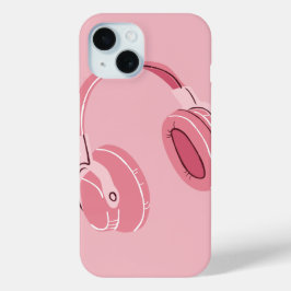 Pink Aesthetic Headphone Phone Case – Music Lover 