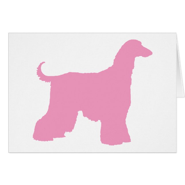 Pink Afghan Hound Dog (Voorkant Horizontaal)