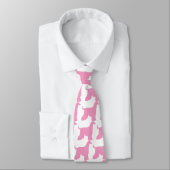 Pink Afghan Hound Dog Stropdas (Gebonden)