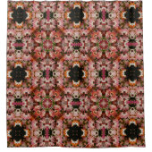 Pink African Daisies Abstract Floral Douchegordijn (Voorkant)