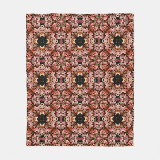 Pink African Daisy Flowers Abstract Fleece Deken (Voorkant)