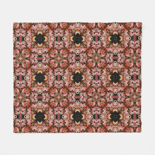 Pink African Daisy Flowers Abstract Fleece Deken (Voorkant (Horizontaal))