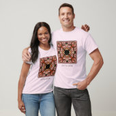 Pink African Daisy Flowers Abstract, gepersonalise T-shirt (Unisex)