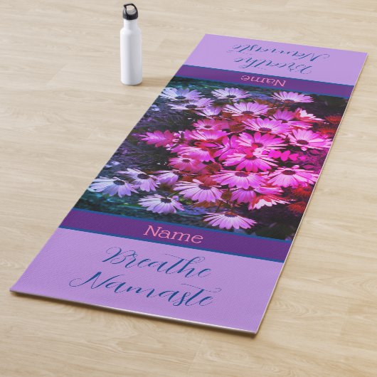 Pink African Daisy Flowers Abstract, gepersonalise Yogamat (In situ)