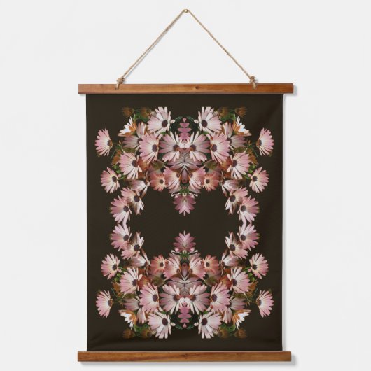 Pink African Daisy Flowers Abstract Hangend Wandkleed (Voorkant)
