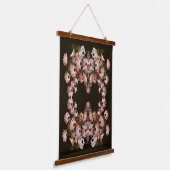 Pink African Daisy Flowers Abstract Hangend Wandkleed (Gebogen)