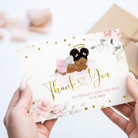 Pink Afro Angel Baby Heaven Sent Baby shower