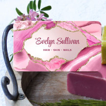 Pink Agate Faux Folie