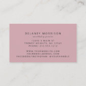 Pink Agate Gold Glitter Luxury Microblading Visitekaartje (Achterkant)