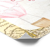 Pink Air Balloon is ze niet schattig gastenboek Poster (Hoek)