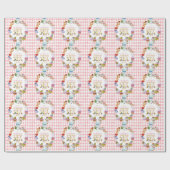 Pink Alice in Wonderland 3rd Birthday Cadeaupapier (Vlak)