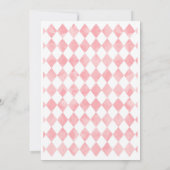 Pink Alice in Wonderland 4th birthday Invitation Kaart (Achterkant)