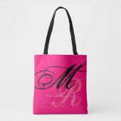 Pink all-over-print monogram tote bag (Voorkant)