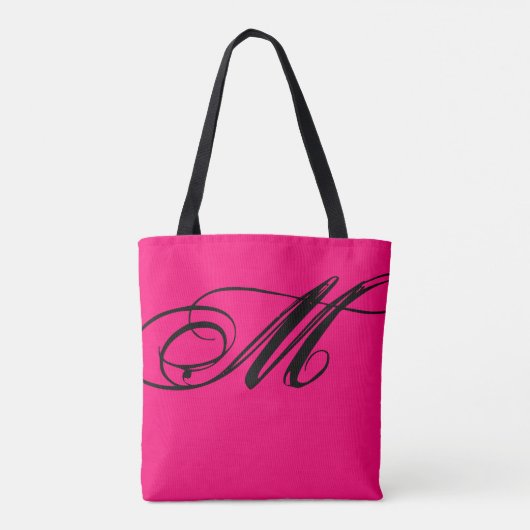 Pink all-over-print monogram tote bag (Achterkant)