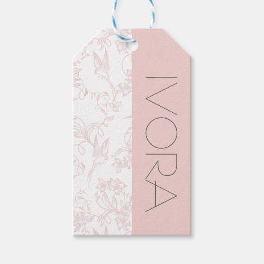 Pink Allure Editable Blush Feminine Branding Cadeaulabel (Voorkant)