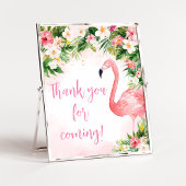 Pink Aloha Flamingo Bedankt voor je komst Poster