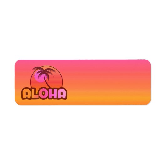 Pink Aloha Palm Etiket (Voorkant)